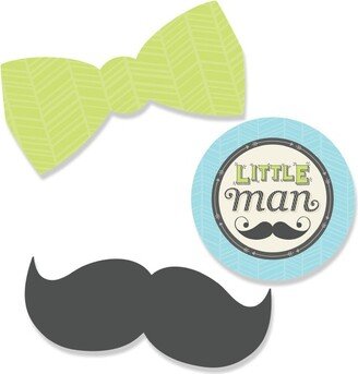 Big Dot of Happiness Dashing Little Man Mustache Party - DIY Shaped Baby Shower or Birthday Party Cut-Outs - 24 Count