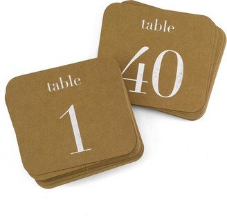 40ct 1-40 Kraft Table Number Cards