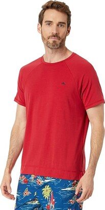 Knit Short Sleeve Top (Red) Men's Pajama