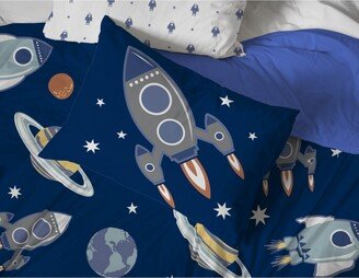 Saturday Park Outer Space 100% Organic Cotton Twin Duvet Cover & Sham Set