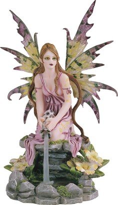 8H Green Fairy Watering Statue Fantasy Decoration Figurine Home Decor Perfect Gift for House Warming, Holidays and Birthdays