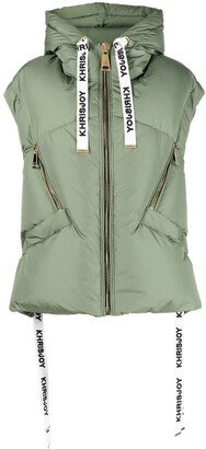 Hooded Puffer Gilet-AB