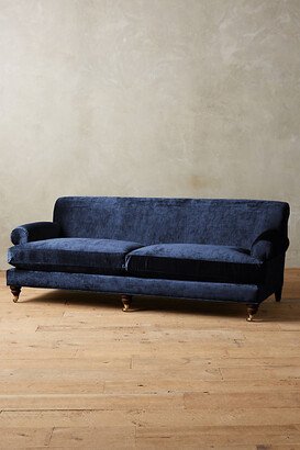 Slub Velvet Willoughby Sofa, Hickory