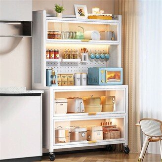 BESTCOSTY Kitchen Metal Pantry Storage Cabinet