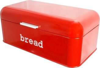 Juvale Stainless Steel Bread Box Storage Container for Kitchen Counter Loaves, Red