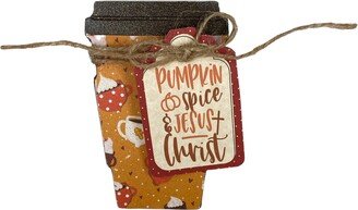 Agd Fall Decor - Jesus Pumpkin Spice Coffee Cup Reversible Small Mdf Wood