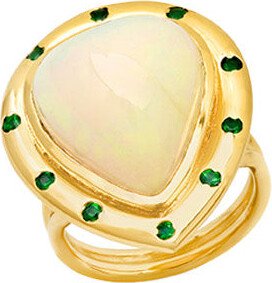 Sig Ward Ethiopian Opal and Tsavorite Ring