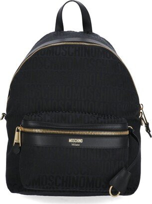 Logo Monogram Zipped Backpack