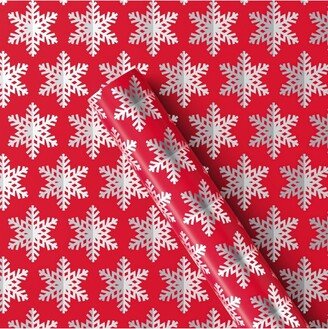 20 sq ft Snowflake Christmas Gift Wrap Red/White - Wondershop™