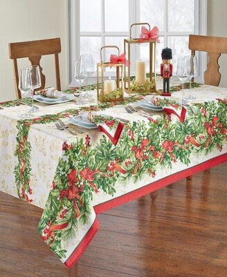 Holly Traditions Holiday Tablecloth - 60 x 102