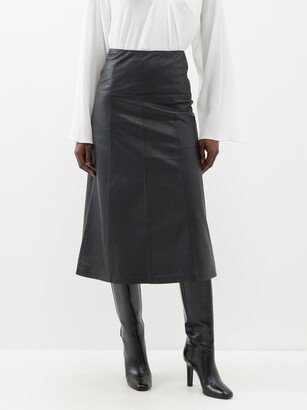 Tianna Leather Midi Skirt