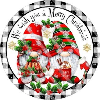 Christmas Gnome, We Wish You A Merry Gnome Wreath Sign, Signs For Wreaths, Embellishment