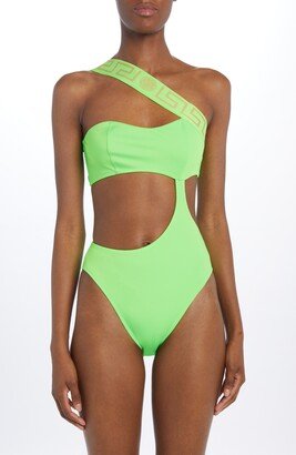 Greca Band One-Shoulder One-Piece Swimsuit