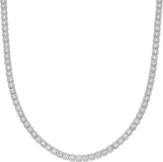 22 All Over Diamond Asher Cut Halo Chain 14k gold