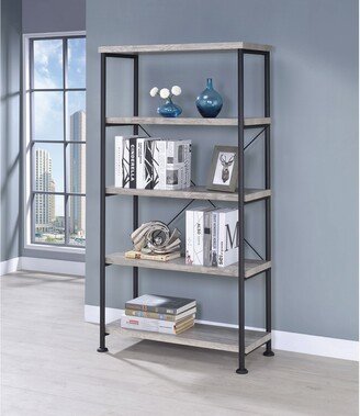 CDecor Virginia Industrial 4-shelf Bookcase