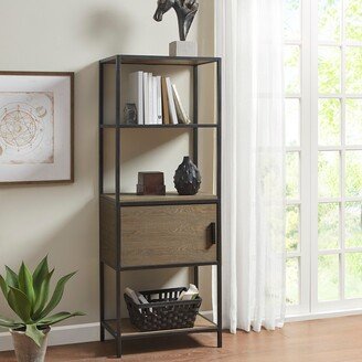 BESTCOSTY 3-Shelf Bookcase with Storage Cabinet