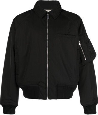 Sleeve-Pocket Bomber Jacket