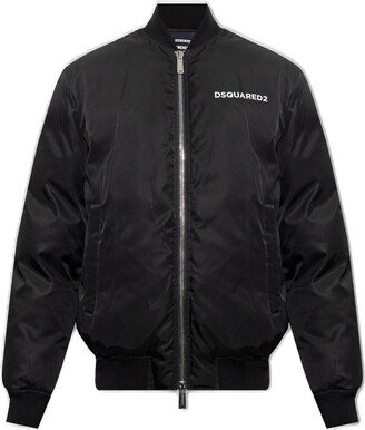 Logo Printed Padded Bomber Jacket