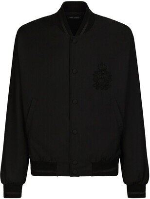 heraldic patch bomber jacket