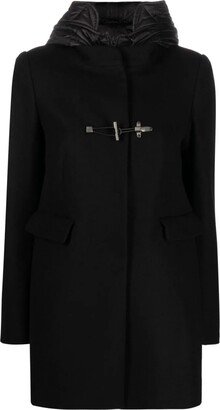 Black Virgin Wool Blend Coat