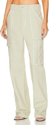 Helsa Wide Cargo Workwear Pants in Sage