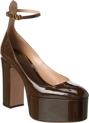 Vlogo 120 Patent Ankle Strap Platform Pump