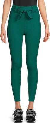 Side Striped Belted Leggings