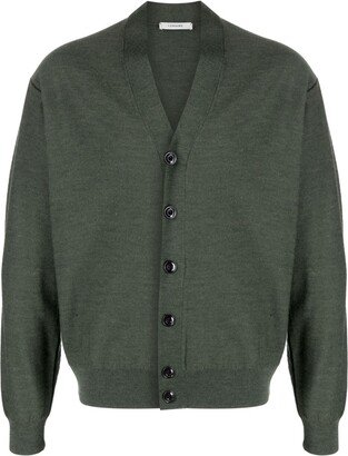 Mélange-Effect Wool Blend Cardigan-AA