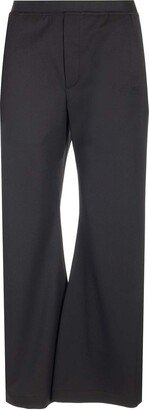 Stretch Wool Straight Trousers