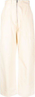 High-Waisted Wide-Leg Trousers-AV