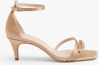 Maddison Satin Diamante Asymmetric Strap Dressy Heel Sandals