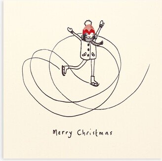 Ruth Jackson Ice Skater Christmas Card