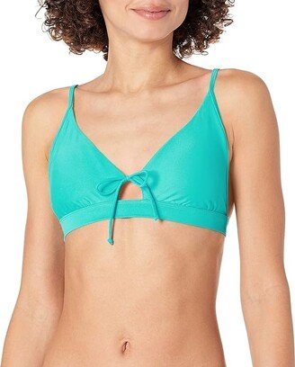 Women's Standard Smoothies Adalee Solid Fixed Triangle Adjustable Bikini Top Swimsuit (Sea Mist) Women's Swimwear