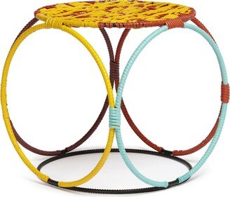 Geometric-Pattern Interwoven Stool-Table-AC