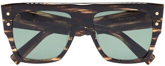 Tortoiseshell Square-Frame Sunglasses