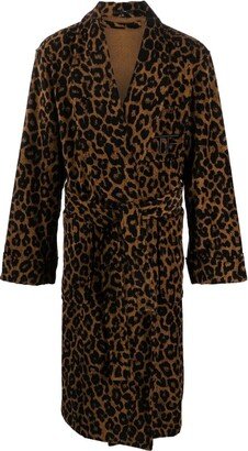 Leopard-Print Cotton Robe