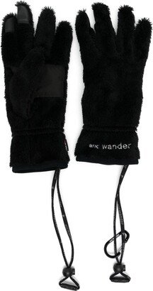 Logo-Embroidered Fleece Gloves