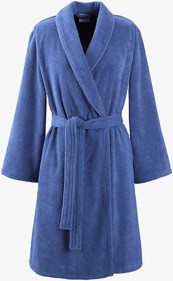 Mens Blue - Electric K Icon22 Logo-embroidered Cotton Bathrobe