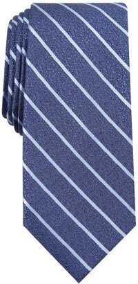 Men's Primrose Slim Textured Stripe Tie, Created for Macy's