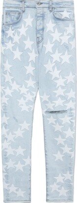 x Chemist leather-stars skinny jeans