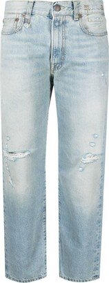 High-Rise Straight-Leg Jeans-AF