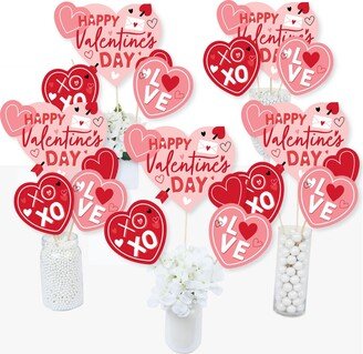 Big Dot Of Happiness Happy Valentine's Day - Table Toppers - Set of 15