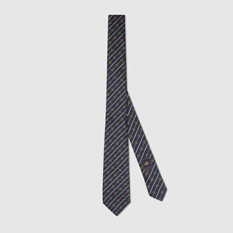 Round Interlocking G rope silk tie-AA