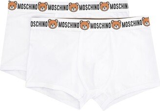 Set Of Two Cotton Boxers With Logoed Elastic Band