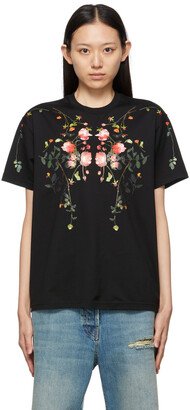 Black Flowers Carrick T-Shirt