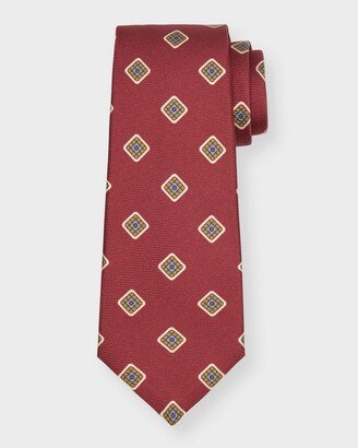 Men's Geometric-Print Silk Tie