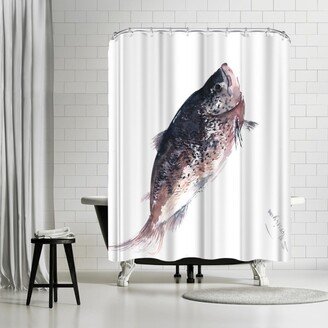 71 x 74 Shower Curtain, Salmon 2 by Suren Nersisyan