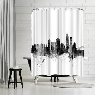 71 x 74 Shower Curtain, Corpus Christie Texas Skyline New 1 by Michael Tompsett - Art Pause