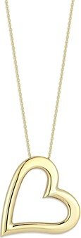 Floating Heart Pendant Necklace in 14K Yellow Gold, 16 - 100% Exclusive