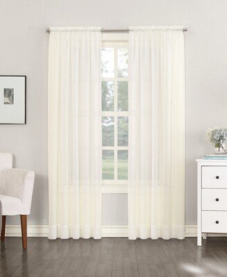 No. 918 Sheer Voile Rod Pocket Top Curtain Panel, 59